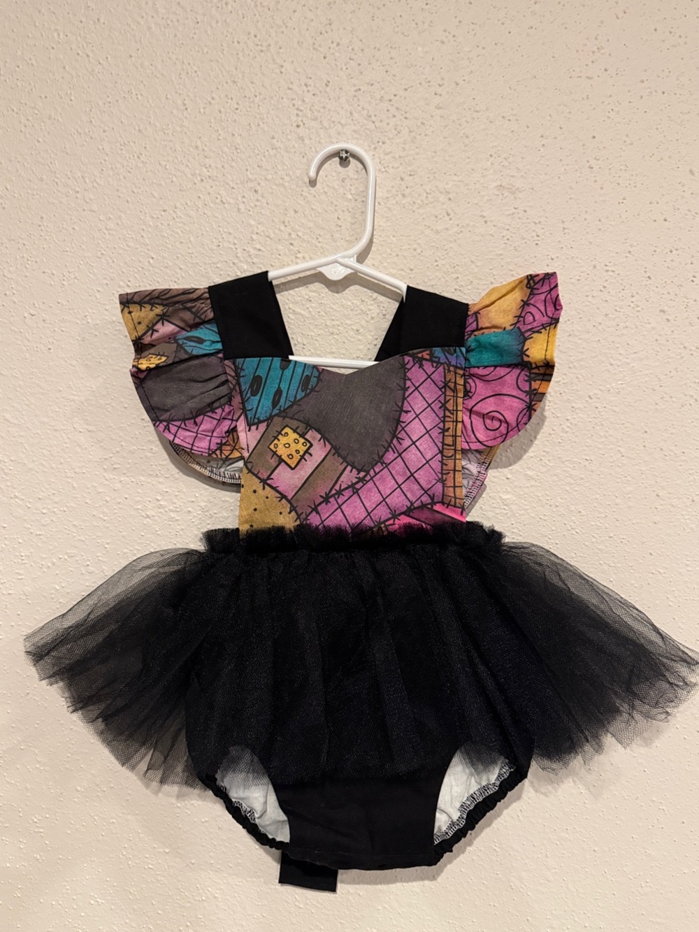 6-12M Nightmare Before Christmas Sally Tulle Tutu Costume Romper